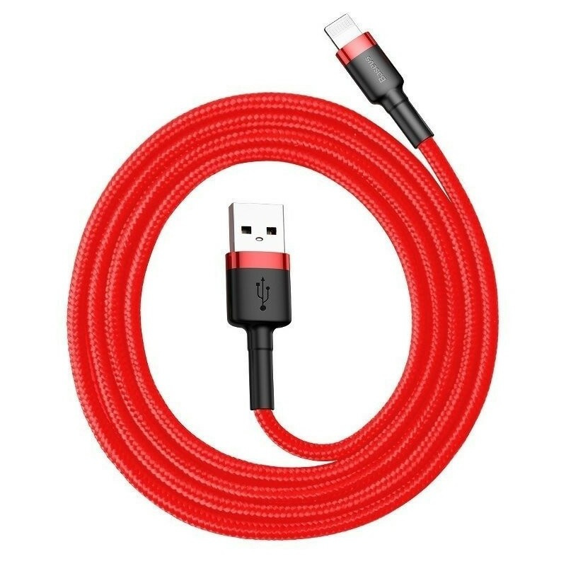 Baseus Distributor - 6953156275003 - BSU783RED - Cable Lightning USB Baseus Cafule 1,5A 2m Red - B2B homescreen