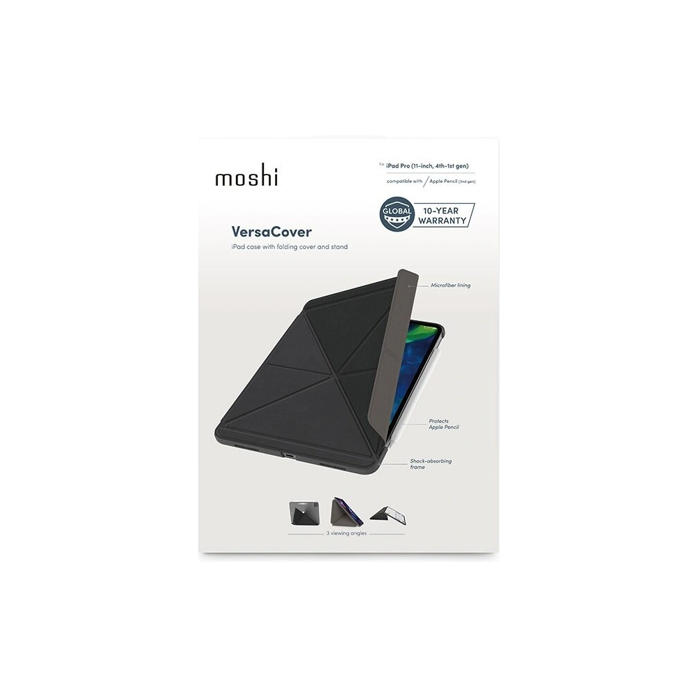 Hurtownia GSM - Etui Moshi VersaCover Apple iPad Pro 11" 2024 (a 5-a generație) (Negru Charcoal) - MOSH328 - {ean13} - Hurt