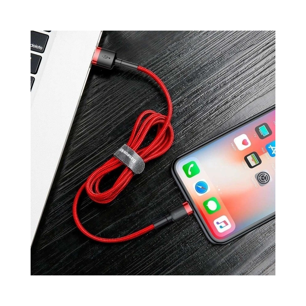 Hurtownia GSM - Kabel Lightning USB Baseus Cafule 1,5A 2m (czerwony) - BSU783RED - {ean13} - Hurt