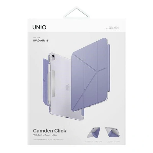 Etui UNIQ Camden Click Apple iPad Air 13" 2024 (6. generacji) fioletowy/light violet