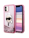 Etui Karl Lagerfeld KLHCN61LNKHCP Apple iPhone 11/XR hardcase Glitter Karl Head roz/rozalie