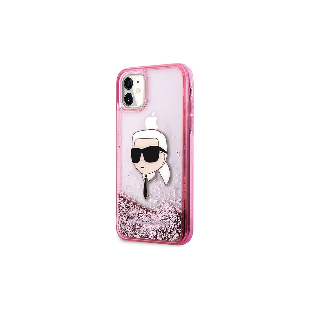Wholesale Karl Lagerfeld KLHCN61LNKHCP Apple iPhone 11/XR hardcase Glitter Karl Head pink - KLD2128 - {ean13} - Hurt