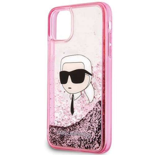 Etui Karl Lagerfeld KLHCN61LNKHCP Apple iPhone 11/XR hardcase Glitter Karl Head różowy/pink