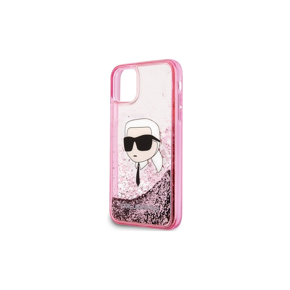 Wholesale Karl Lagerfeld KLHCN61LNKHCP Apple iPhone 11/XR hardcase Glitter Karl Head pink - KLD2128 - {ean13} - Hurt