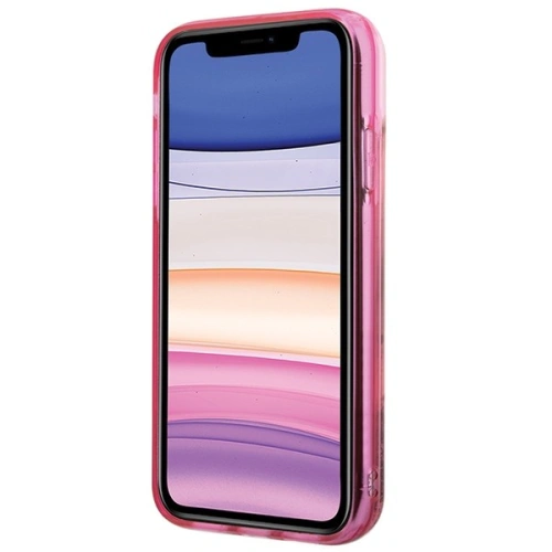 Etui Karl Lagerfeld KLHCN61LNKHCP Apple iPhone 11/XR hardcase Glitter Karl Head różowy/pink