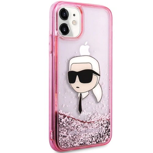 Etui Karl Lagerfeld KLHCN61LNKHCP Apple iPhone 11/XR hardcase Glitter Karl Head różowy/pink
