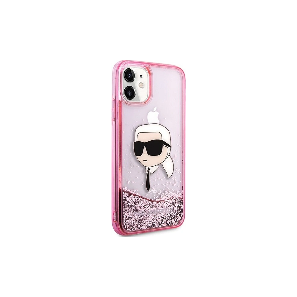 Wholesale Karl Lagerfeld KLHCN61LNKHCP Apple iPhone 11/XR hardcase Glitter Karl Head pink - KLD2128 - {ean13} - Hurt