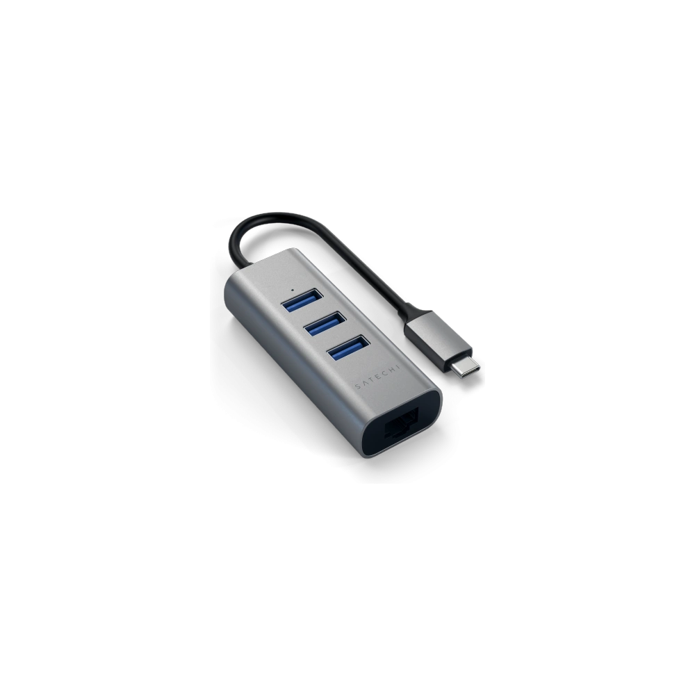 Hurtownia GSM - Adapter Satechi Alumínium Hub 2in1 USB-C / 3xUSB-A, Ethernet szürke - STH152 - {ean13} - Hurt