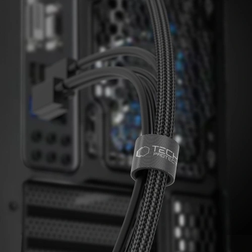 Organizer na kable Tech-Protect Velcro Cable Organizer 300cm Black
