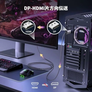 Hurtownia GSM - UGREEN DP115 DisplayPort / HDMI Kabel 8K60Hz, 2m schwarz - UGR1883 - {ean13} - Hurt