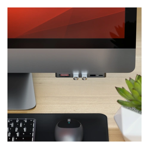 Adapter Satechi Aluminum USB-C Clamp Hub Pro iMac 2017/2019/2020 - Adaptery/HUBy - Satechi