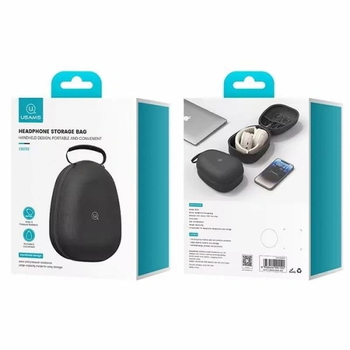 Etui na słuchawki nauszne USAMS US-ZB292 czarny/black - Uniwersalne - Usams