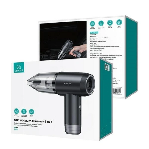 Odkurzacz samochodowy 6w1 USAMS US-ZB291 XJ Series czarny/black - Sprzątanie i dezynfekcja - Usams