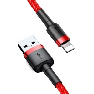 Cable Lightning USB Baseus Cafule 2.4A 1m Black&Red