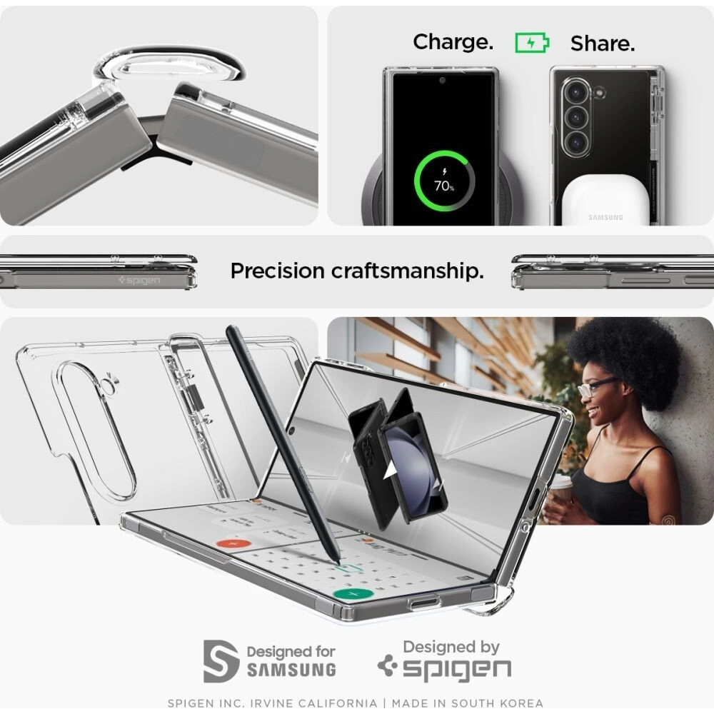Hurtownia GSM - Etui Spigen Ultra Hybrid Pro Samsung Galaxy Z Fold 6 Crystal Clear - SPN3470 - {ean13} - Hurt