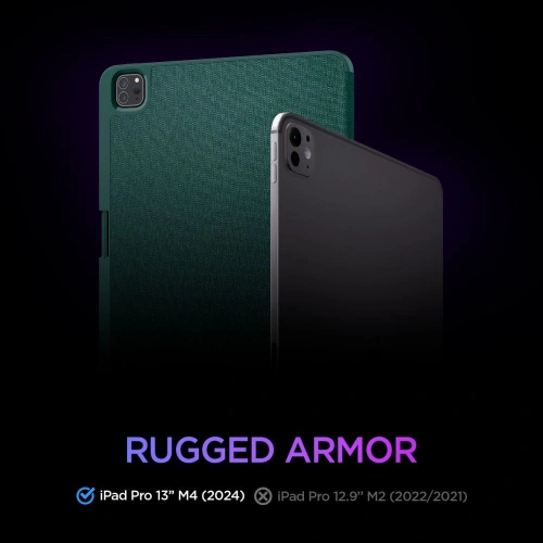 Etui Spigen Urban Fit Apple Apple iPad Pro 13" 2024 (7. generacji) Midnight Green - iPad Pro 13" 2024 (7. generacji) - Spigen