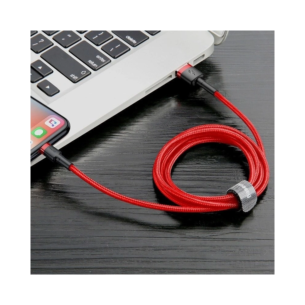 Hurtownia GSM - Kabel Lightning USB Baseus Cafule 2.4A 1m (czerwony) - BSU787RED - {ean13} - Hurt