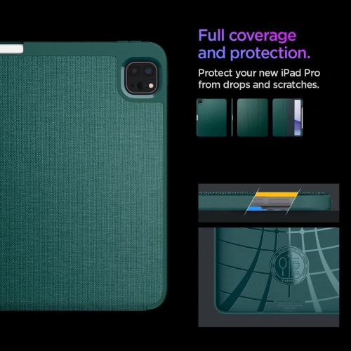 Etui Spigen Urban Fit Apple Apple iPad Pro 13" 2024 (7. generacji) Midnight Green - iPad Pro 13" 2024 (7. generacji) - Spigen
