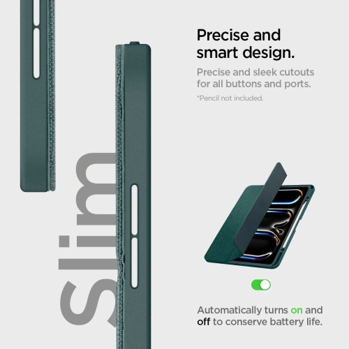Etui Spigen Urban Fit Apple Apple iPad Pro 13" 2024 (7. generacji) Midnight Green - iPad Pro 13" 2024 (7. generacji) - Spigen