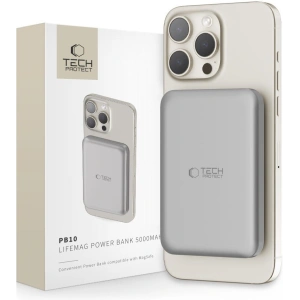 Hurtownia GSM - Powerbank Tech-Protect PB10 LifeMag MagSafe 5000mah Titanium - THP2998 - {ean13} - Hurt