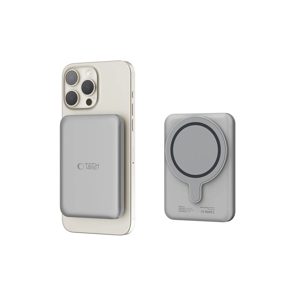 Hurtownia GSM - Powerbank Tech-Protect PB10 LifeMag MagSafe 5000mah Titanium - THP2998 - {ean13} - Hurt
