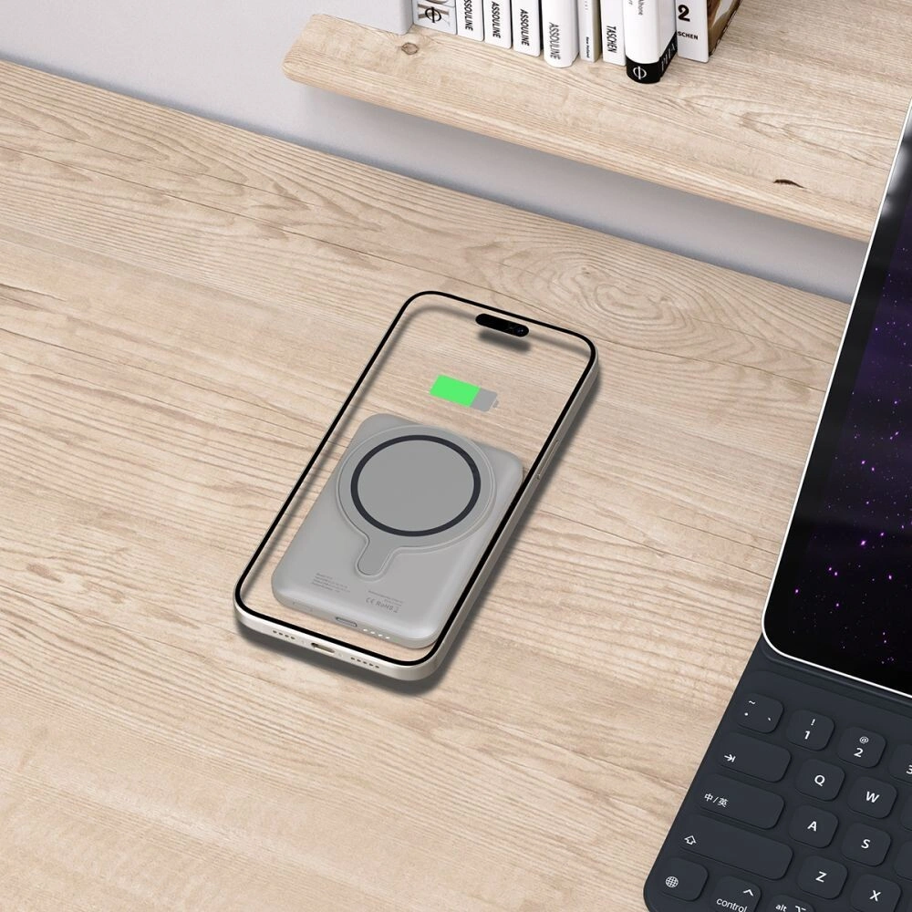 Hurtownia GSM - Powerbank Tech-Protect PB10 LifeMag MagSafe 5000mah Titanium - THP2998 - {ean13} - Hurt