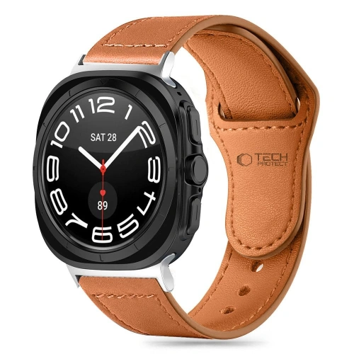 Pasek Tech-Protect Leatherfit Samsung Galaxy Watch Ultra 47mm Brown - Galaxy Watch Ultra - Tech-Protect