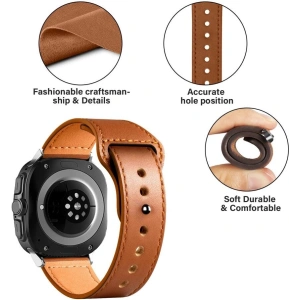 Hurtownia GSM - Pásek Tech-Protect Leatherfit Samsung Galaxy Watch Ultra 47mm Hnědý - THP3000 - {ean13} - Hurt