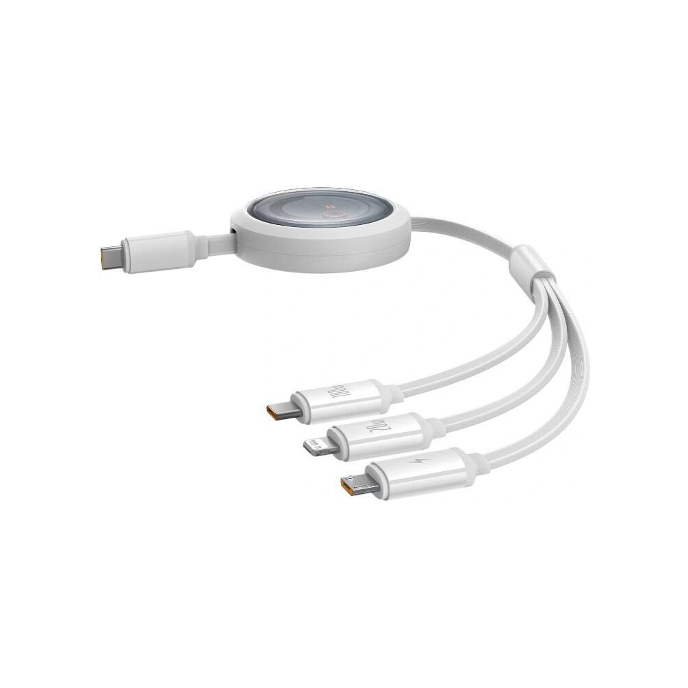 Hurtownia GSM - Kabel Baseus Free2Draw 3w1 USB-C / USB-C, Lightning, MicroUSB 100W 1.1m bílý - BSU4919 - {ean13} - Hurt