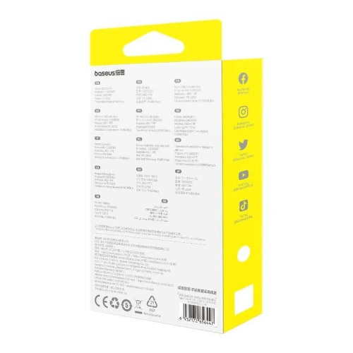 Kabel Baseus Free2Draw 3w1 USB-C / USB-C, Lightning, MicroUSB 100W 1.1m biały - 3w1 - Baseus