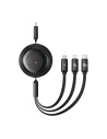 Kabel Baseus Free2Draw 3w1 USB-C / USB-C, Lightning, MicroUSB 100W 1.1m czarny - 3în1 - Baseus