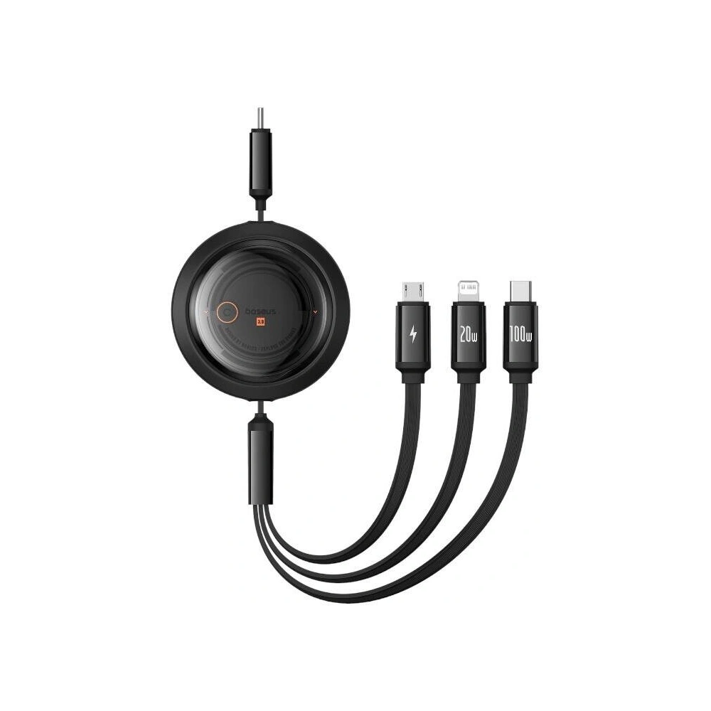 Hurtownia GSM - Kabel Baseus Free2Draw 3w1 USB-C / USB-C, Lightning, MicroUSB 100W 1.1m schwarz - BSU4920 - {ean13} - Hurt