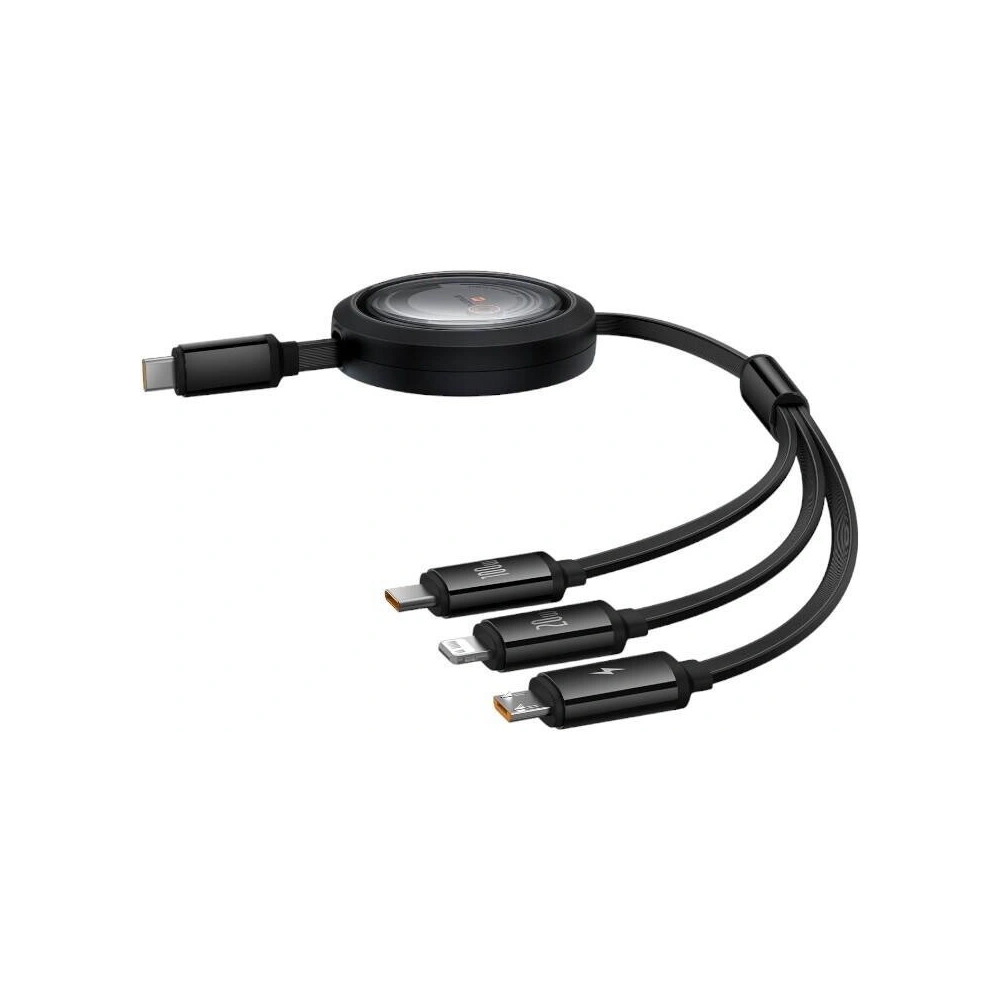 Wholesale Baseus Free2Draw 3w1 USB-C / USB-C, Lightning, MicroUSB cable 100W 1.1m black - BSU4920 - {ean13} - Hurt