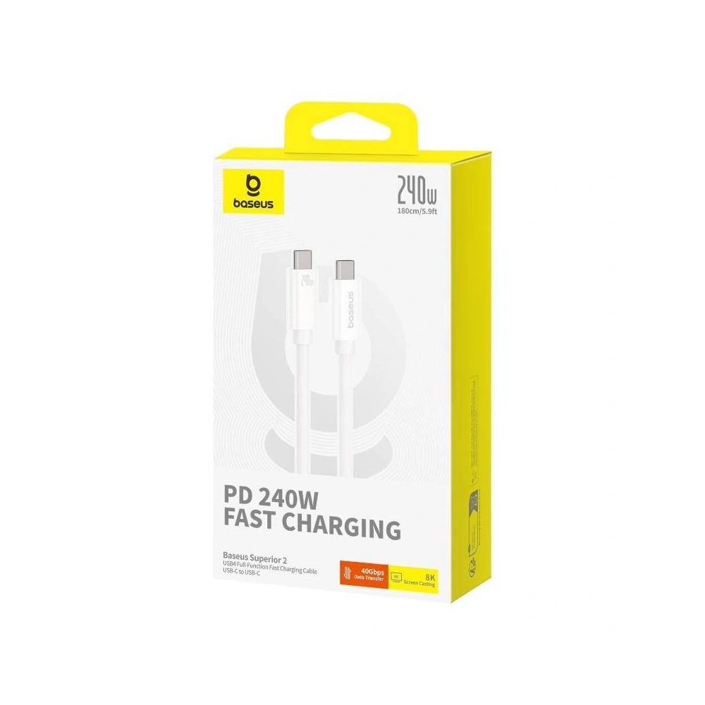 Hurtownia GSM - Kabel Baseus Superior 2 USB-C / USB-C 240W 1.8m bílý - BSU4921 - {ean13} - Hurt