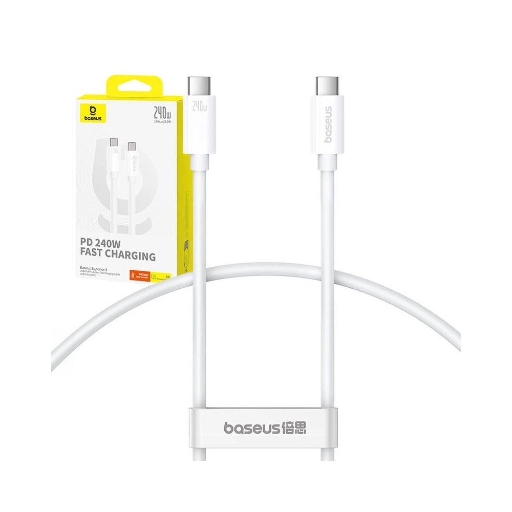 Hurtownia GSM - Kabel Baseus Superior 2 USB-C / USB-C 240W 1.8m bílý - BSU4921 - {ean13} - Hurt