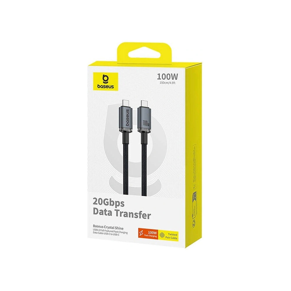Hurtownia GSM - Kabel Baseus Crystal Shine USB-C / USB-C 100W 1.5m 20Gbps černý - BSU4925 - {ean13} - Hurt