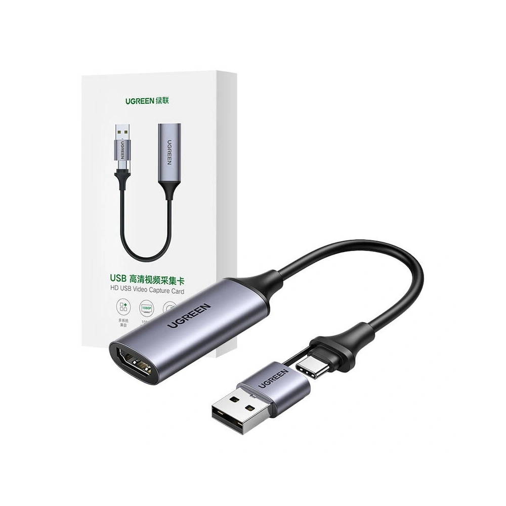 Wholesale UGREEN CM489 USB-A, USB-C / HDMI 4K60Hz video capture card / grabber - UGR1886 - {ean13} - Hurt