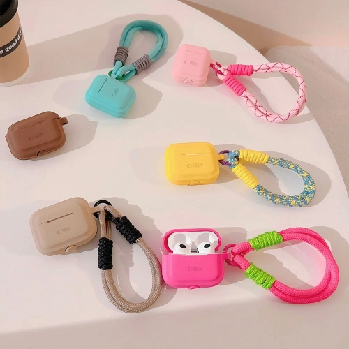 Etui Tech-Protect Silicone Rope Apple Airpods Pro 1 / 2 Cafe Latte - AirPods Pro (2. generacji) - Tech-Protect