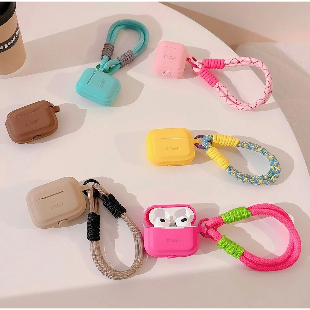 Wholesale Tech-Protect Silicone Rope Apple Airpods Pro 1 / 2 Cafe Latte - THP3006 - {ean13} - Hurt