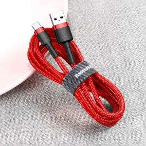 Hurtownia GSM - Kabel USB-C Baseus Cafule 2A 3m (czerwony) - BSU793RED - {ean13} - Hurt