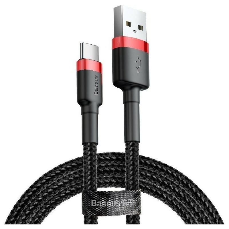 Baseus Distributor - 6953156296350 - BSU794REDBLK - Cable USB-C Baseus Cafule 2A 3m Red&Black - B2B homescreen