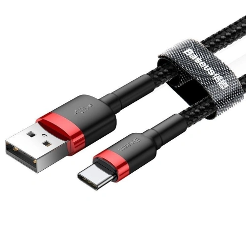 Kabel USB-C Baseus Cafule 2A 3m (czerwono-czarny)
