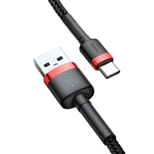 Kabel USB-C Baseus Cafule 2A 3m (czerwono-czarny)