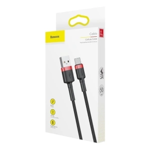 Hurtownia GSM - Kabel USB-C Baseus Cafule 2A 3m (czerwono-czarny) - BSU794REDBLK - {ean13} - Hurt