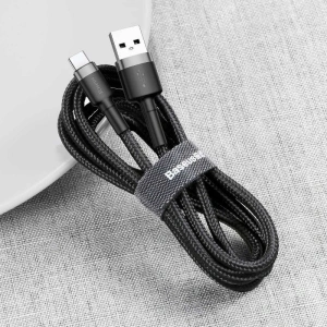 Hurtownia GSM - Kabel USB-C Baseus Cafule 2A 3m (szaro-czarny) - BSU795GRYBLK - {ean13} - Hurt