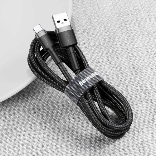 Kabel USB-C Baseus Cafule 2A 3m (szaro-czarny)