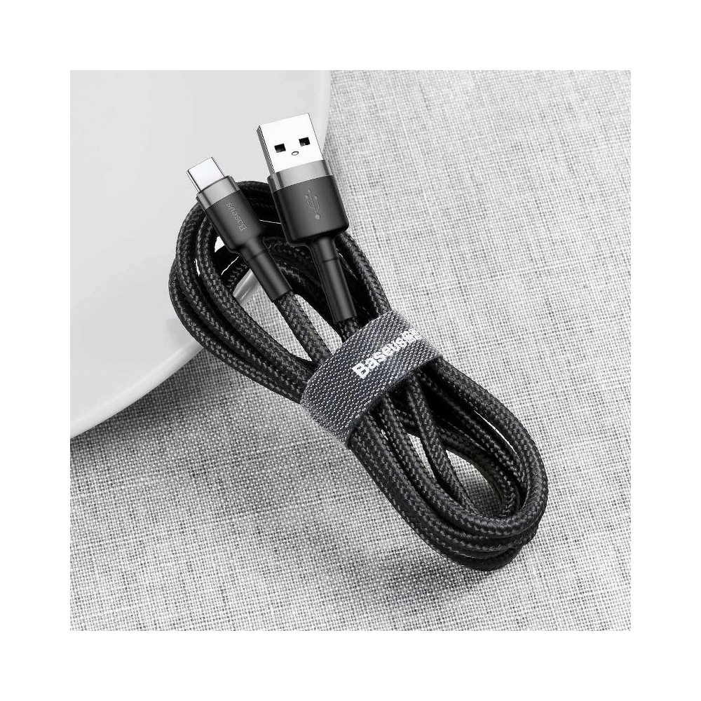 Hurtownia GSM - Kabel USB-C Baseus Cafule 2A 3m (szaro-czarny) - BSU795GRYBLK - {ean13} - Hurt