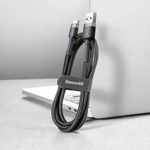 Hurtownia GSM - Kabel USB-C Baseus Cafule 2A 3m (szaro-czarny) - BSU795GRYBLK - {ean13} - Hurt