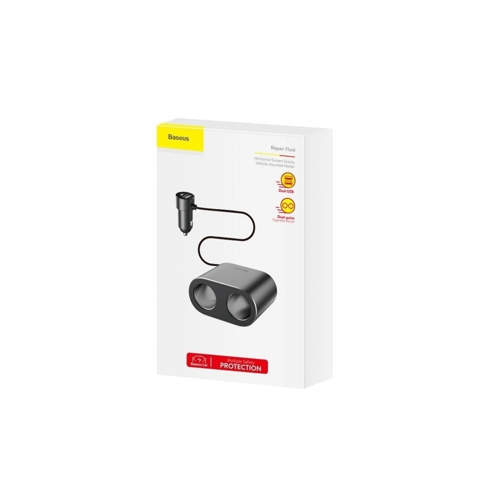 Hurtownia GSM - Rozdzielacz gniazda zapalniczki Baseus 2xUSB 3,1A 100W (czarny) - BSU797BLK - {ean13} - Hurt
