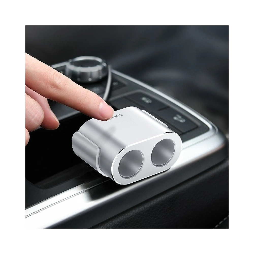 Wholesale Car Charger Baseus Y Type 2xUSB 3,4A 40W Silver - BSU798SLV - {ean13} - Hurt